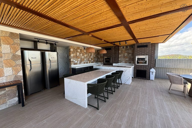 Flat Makani | Piscina com Vista do Mar