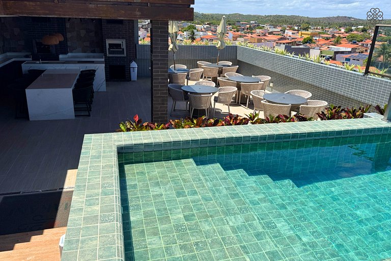 Flat Makani | Piscina com Vista do Mar