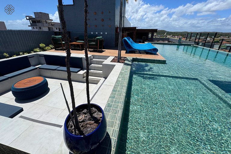 Flat Makani | Piscina com Vista do Mar